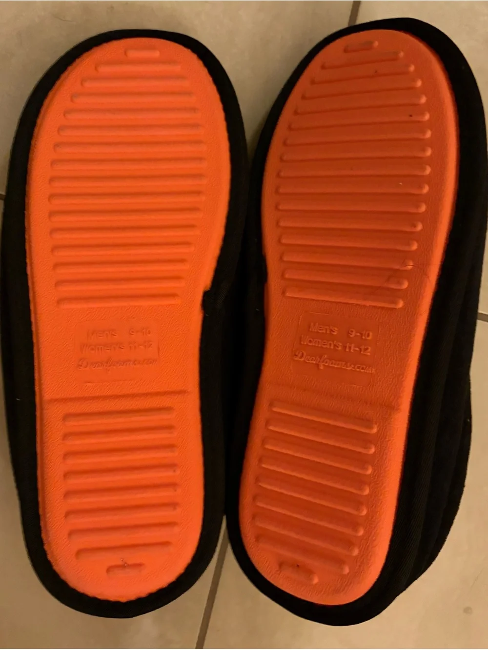 Kids Black & Orange Pumpkin Slippers